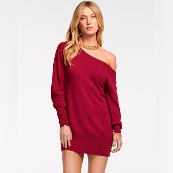 RAMY BROOK Kourtney Off-The-Shoulder Sweater Dress in Black - Picture 12 of 16